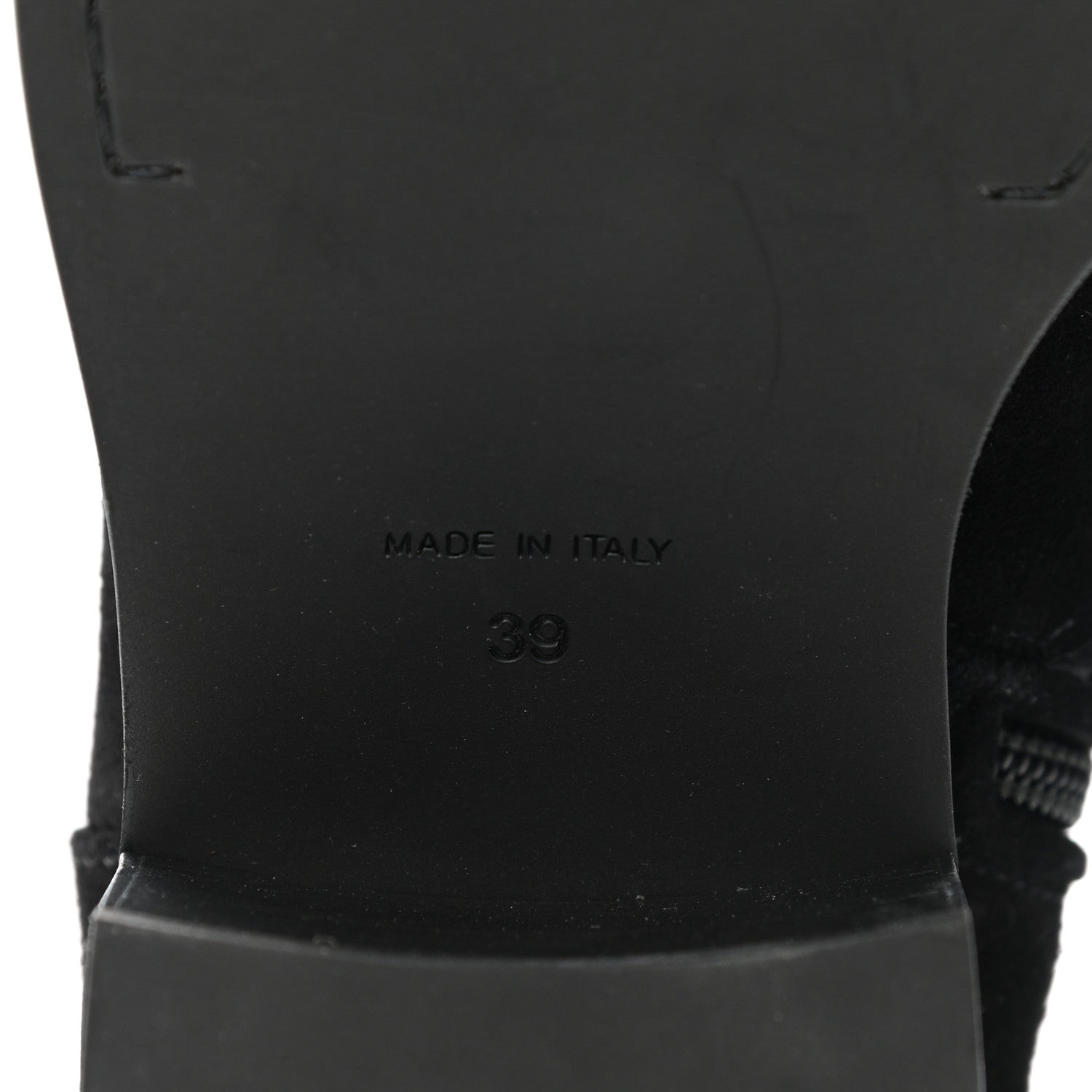 Chanel Suede Quilted CC High Boots 39 Black 6 of 8