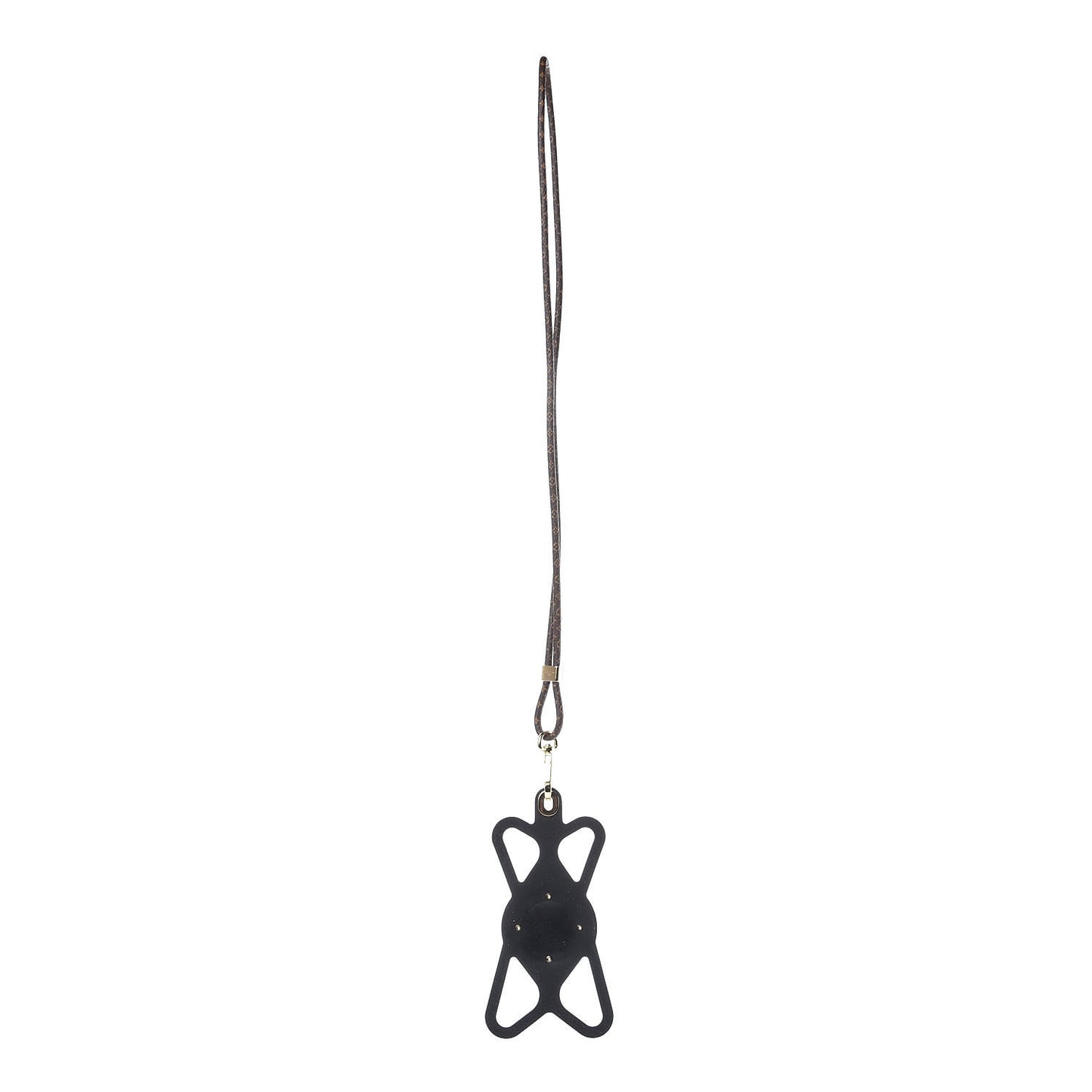 Monogram Silicone Louise Phone Holder Black
