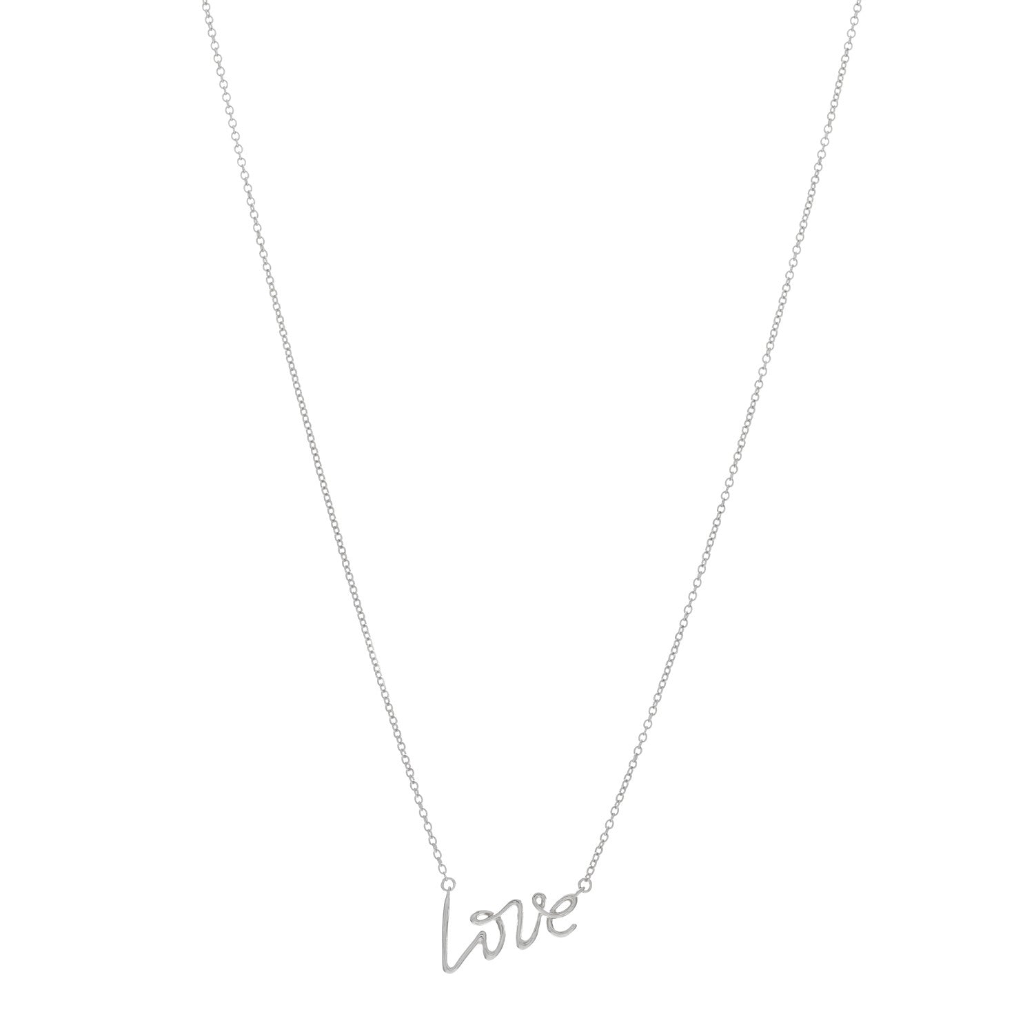 Tiffany Sterling Silver Paloma Picasso Graffiti Love Pendant Necklace 1 of 4