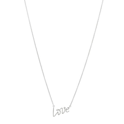 Tiffany Sterling Silver Paloma Picasso Graffiti Love Pendant Necklace 1 of 4