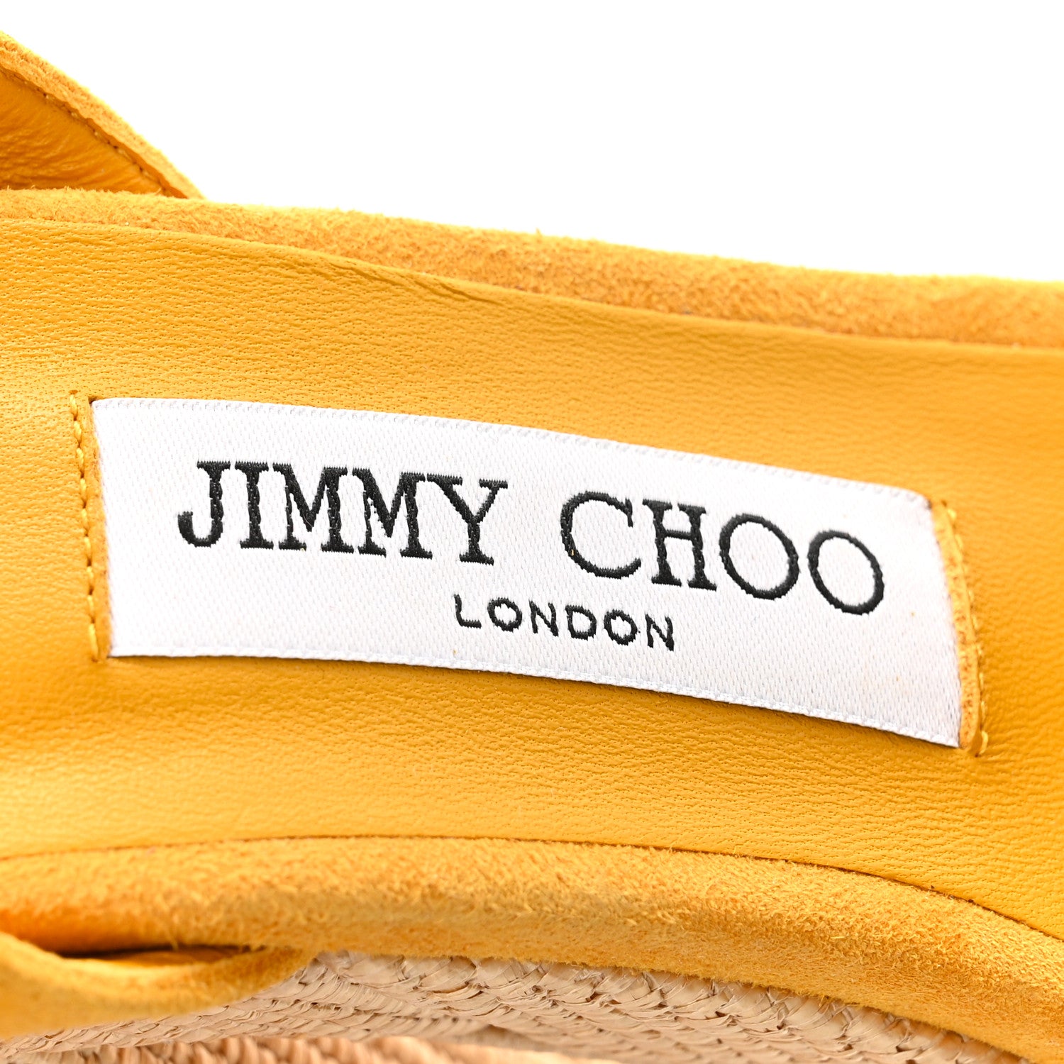 Jimmy Choo Suede Raffia Pump Gaia 140 Sandals 39 Sunflower Natural 7 of 8
