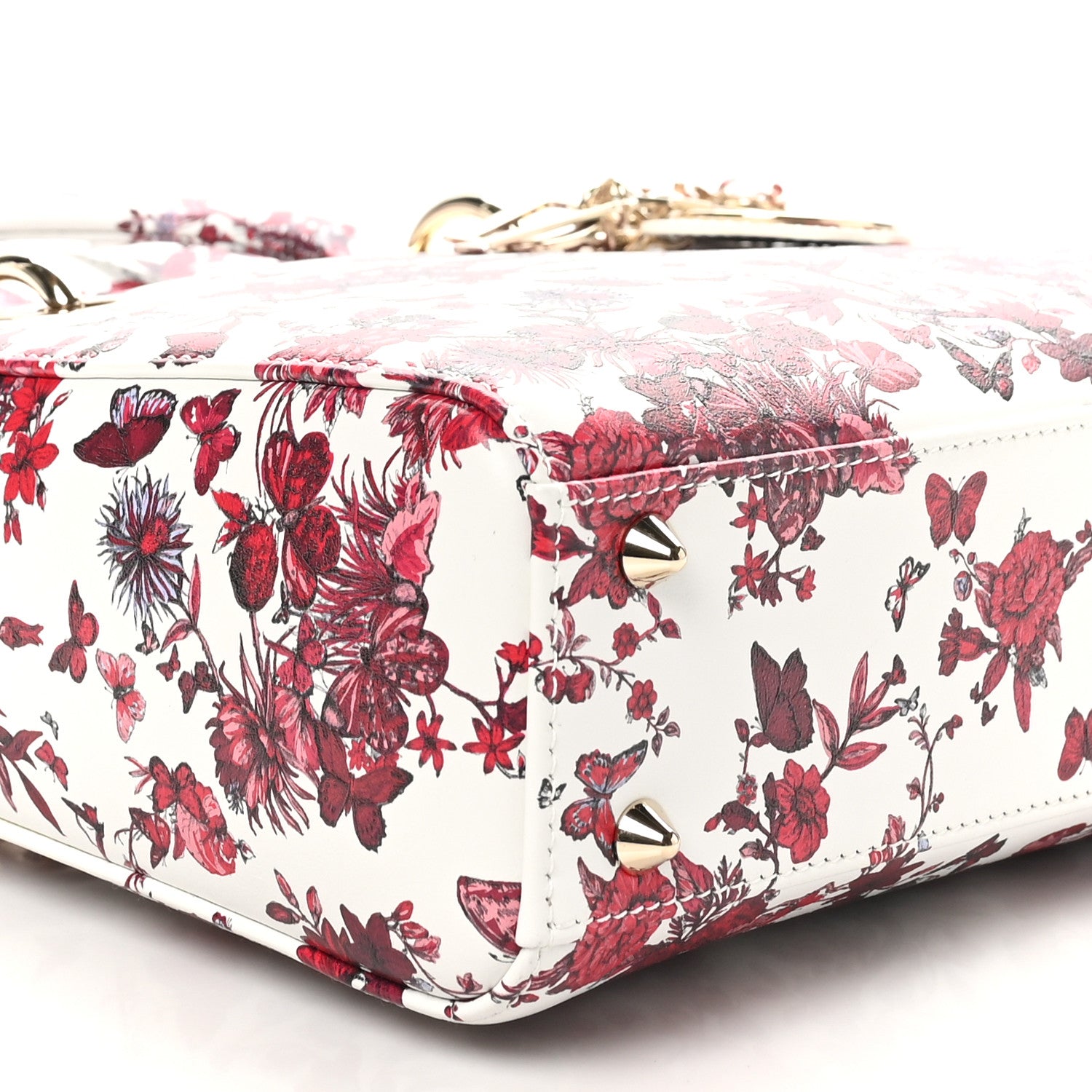 Christian Dior Calfskin Le Coeur Des Papillons Small My ABCDior Lady Dior White Multicolor 9 of 10