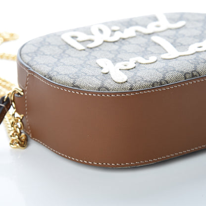 Gucci GG Supreme Monogram Blind For Love Embroidered Mini Chain Shoulder Bag Beige Tuscany 11 of 12