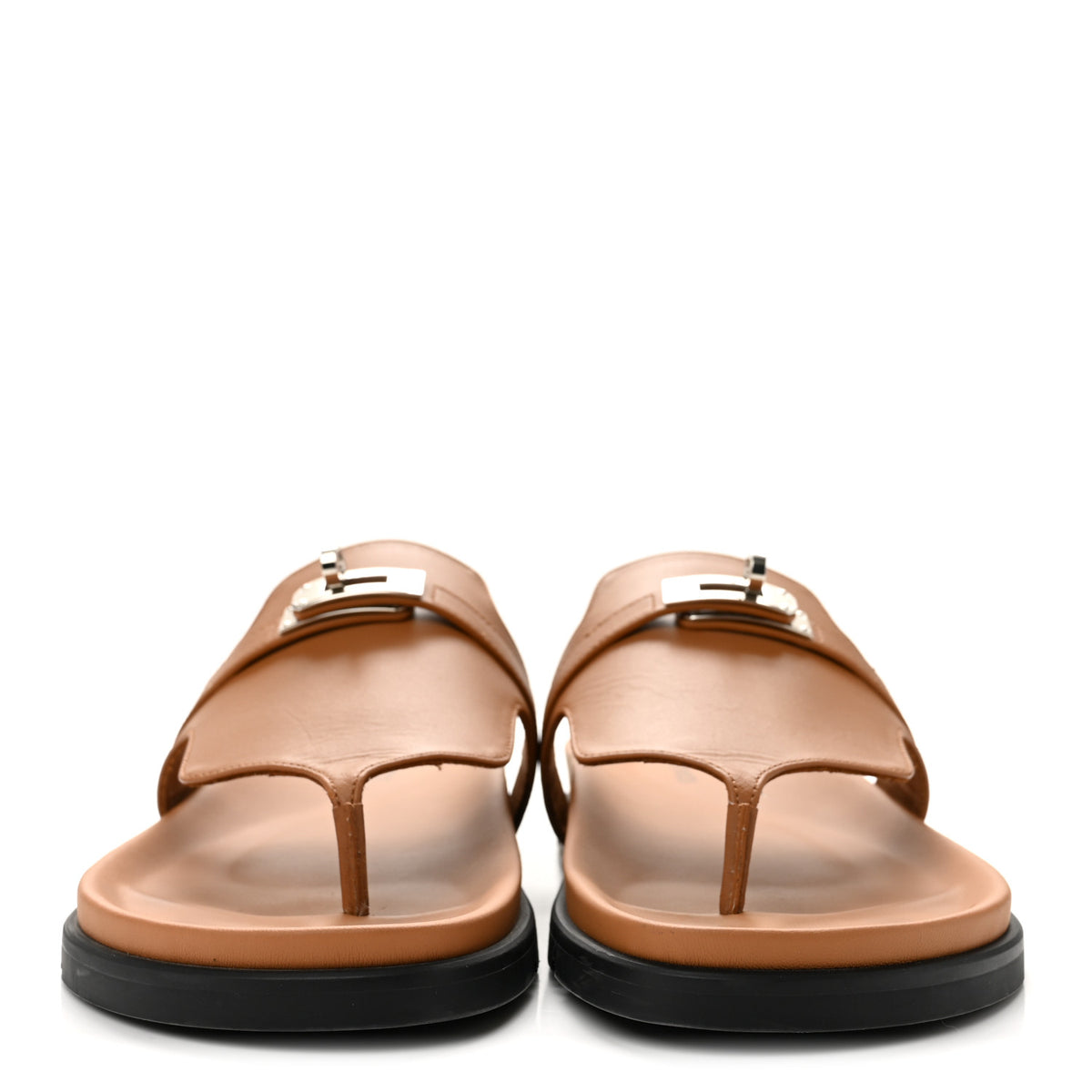 Calfskin Womens Empire Sandals 41 Natural