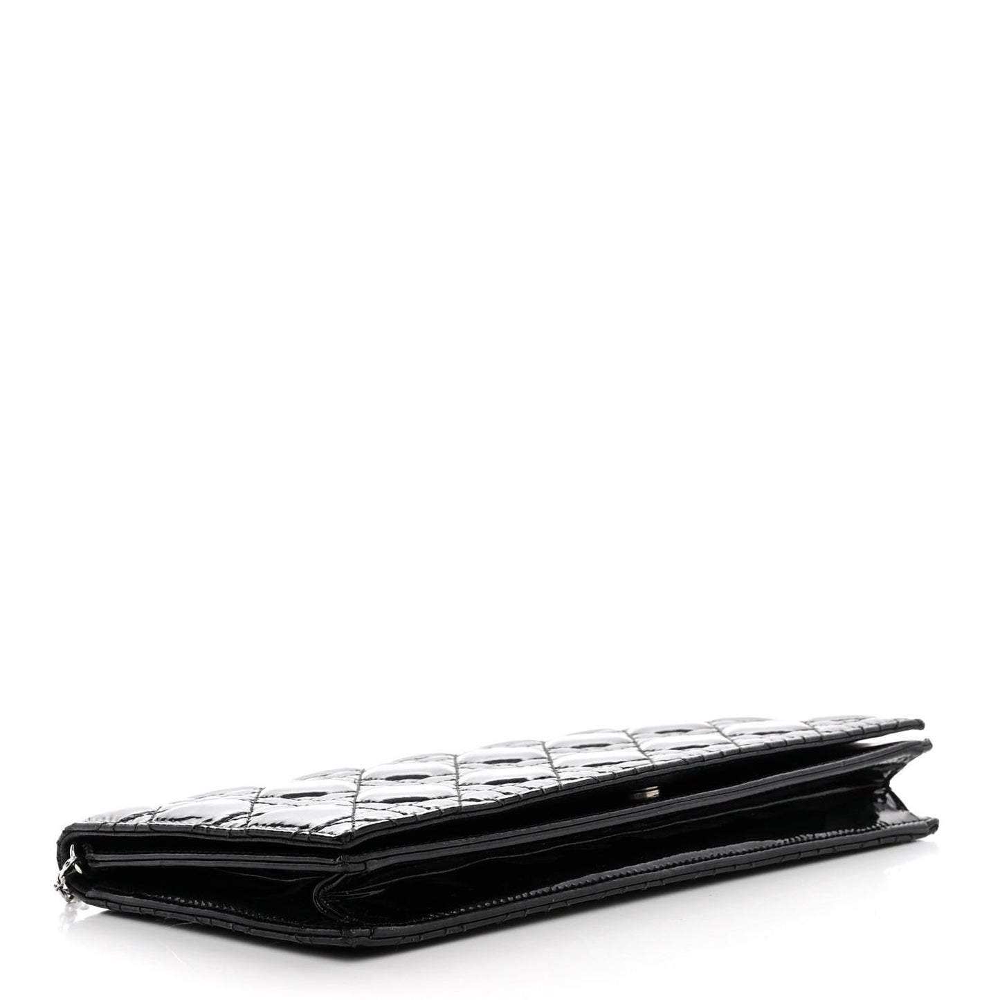 Patent Cannage Lady Dior Convertible Clutch Black