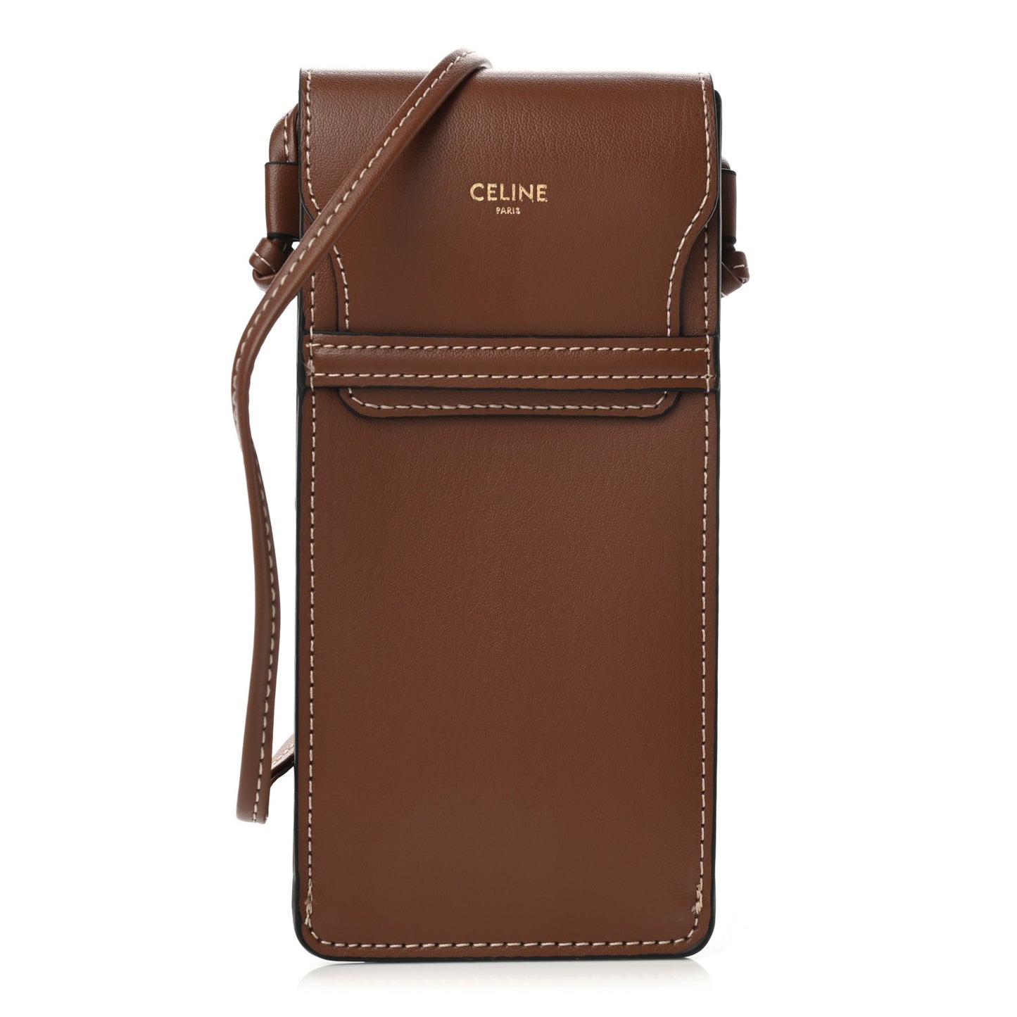 Smooth Calfskin Sunglasses Pouch Tan