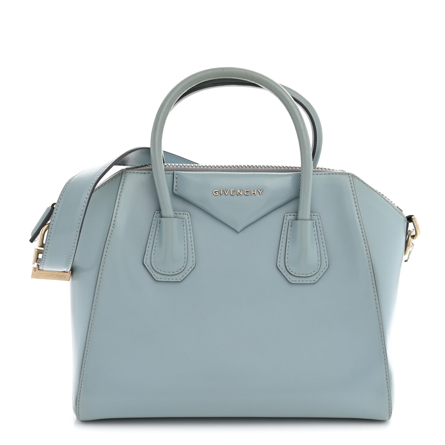Givenchy Shiny Lord Calfskin Small Antigona Light Blue 1 of 13
