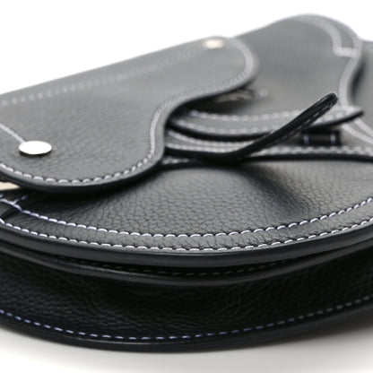 Christian Dior X KAWS Grained Calfskin Saddle Pouch Black 6 of 7