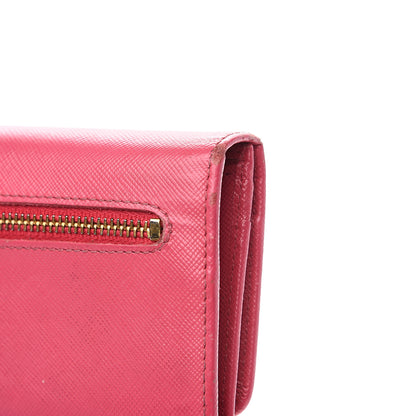 Prada Saffiano Bow Continental Wallet Peonia 10 of 13