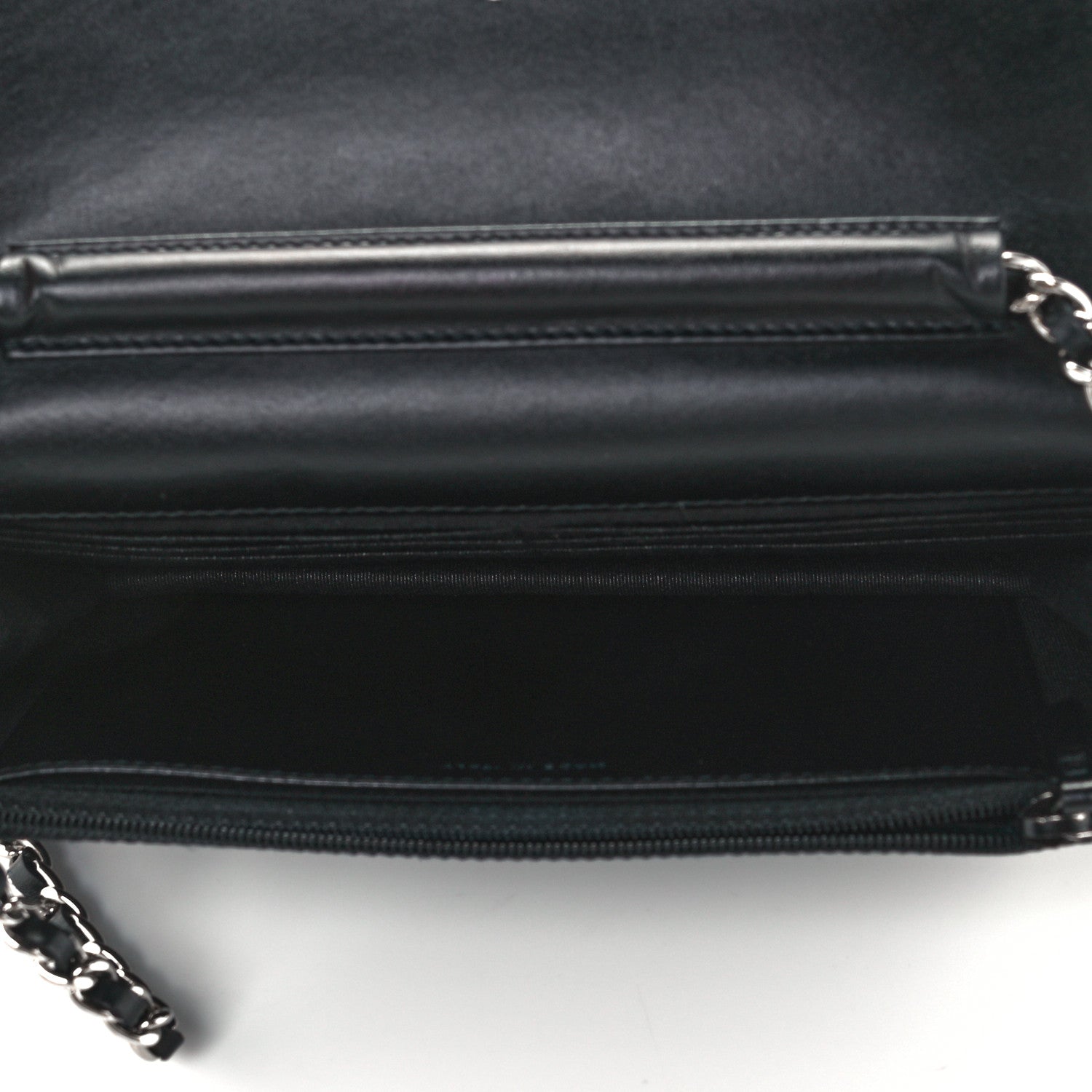 Chanel Patent Quilted Wallet On Chain WOC Navy 5 of 11
