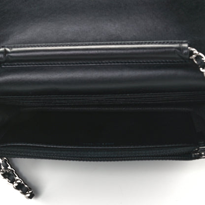 Chanel Patent Quilted Wallet On Chain WOC Navy 5 of 11