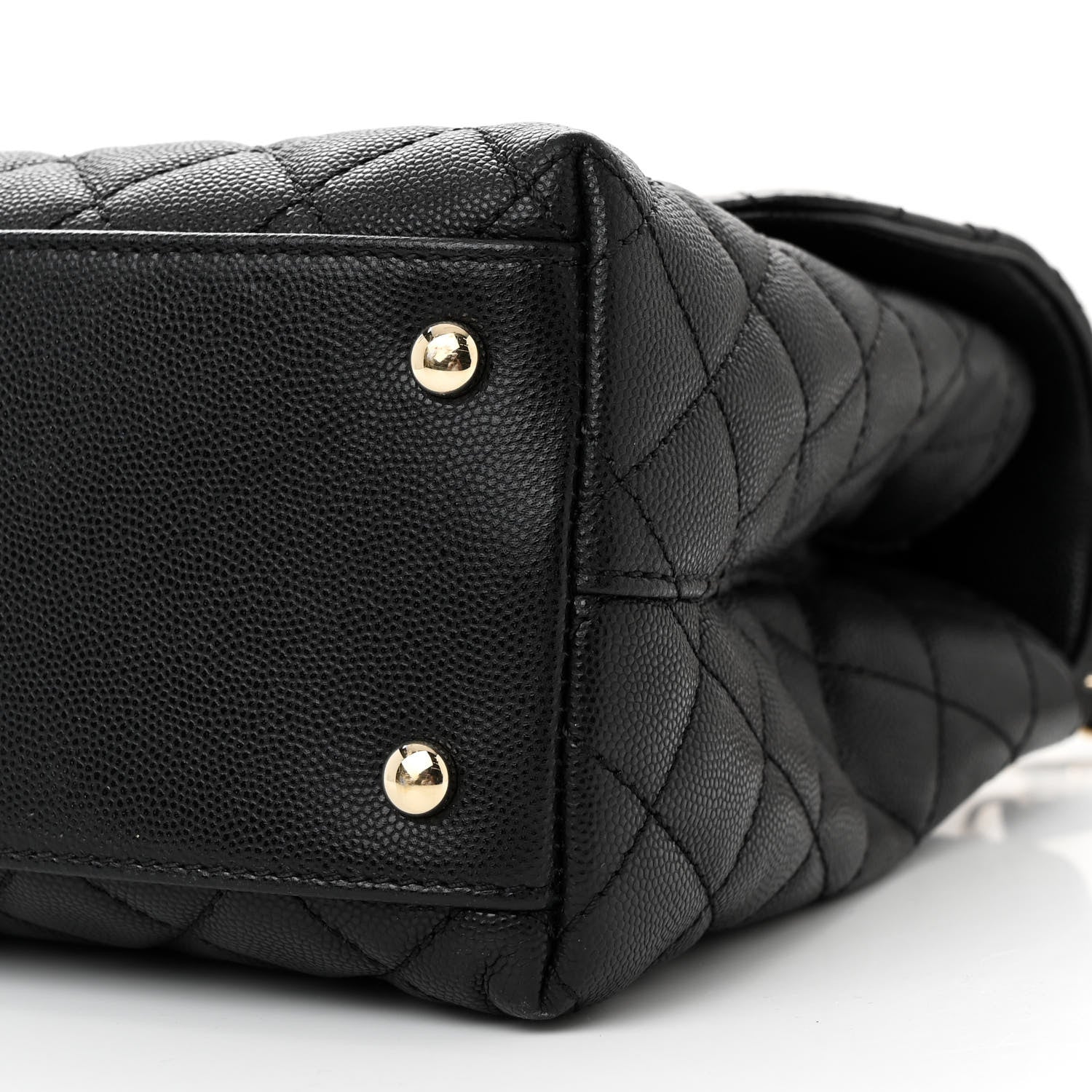 Chanel Caviar Quilted Medium Coco Handle Flap Black 11 of 11