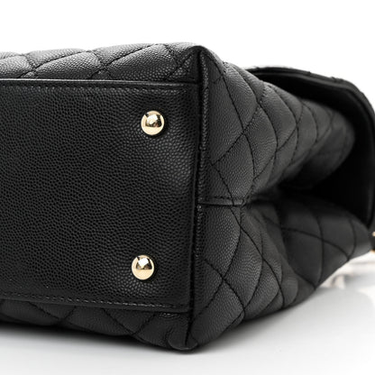 Chanel Caviar Quilted Medium Coco Handle Flap Black 11 of 11