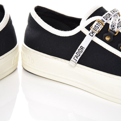 Christian Dior Canvas Walk'n Dior Low Top Sneakers 38.5 Black White 14 of 16