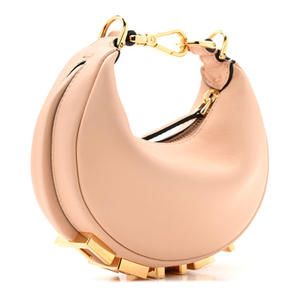 Fendi Vitello Grace Matte Nano Fendigraphy Hobo Charm Light Rose 3 of 13