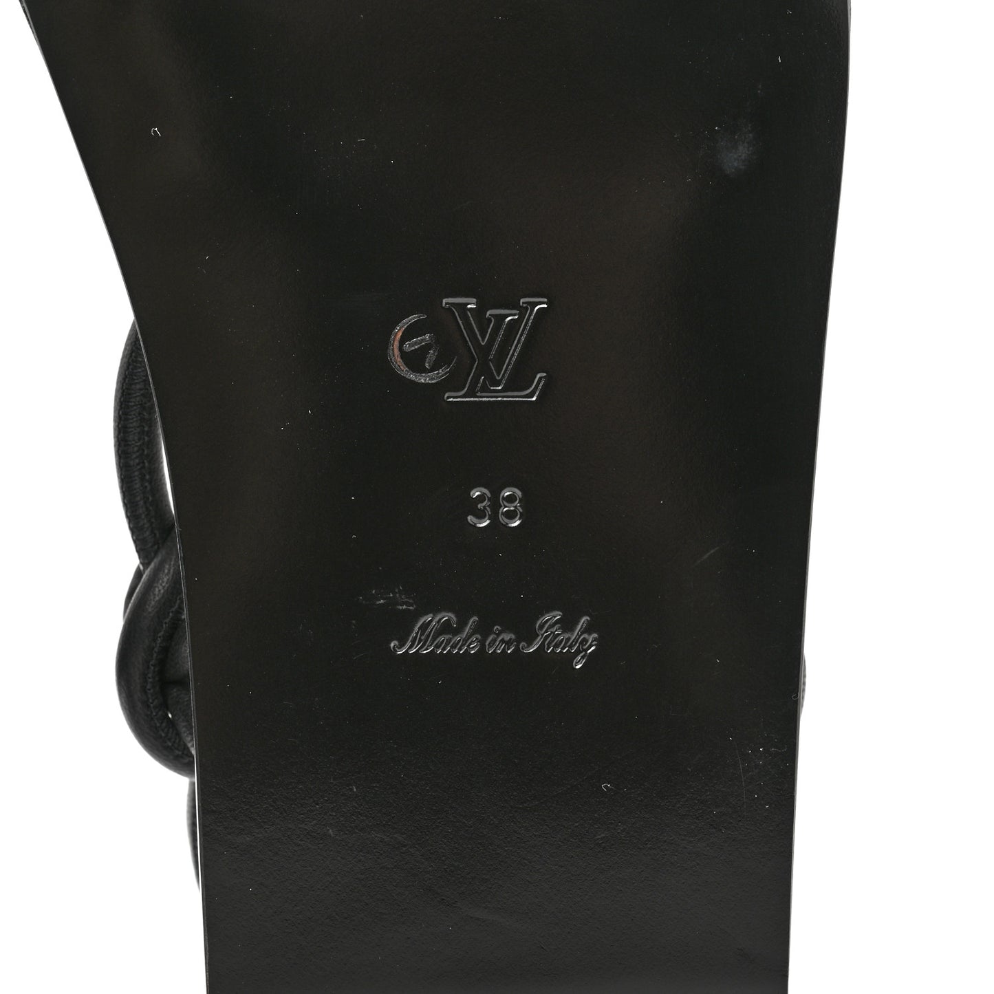 Lambskin Nova Flat Sandals 38 Black