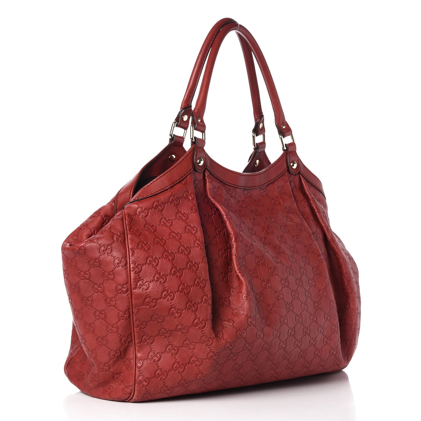 Guccissima Large Sukey Tote Red