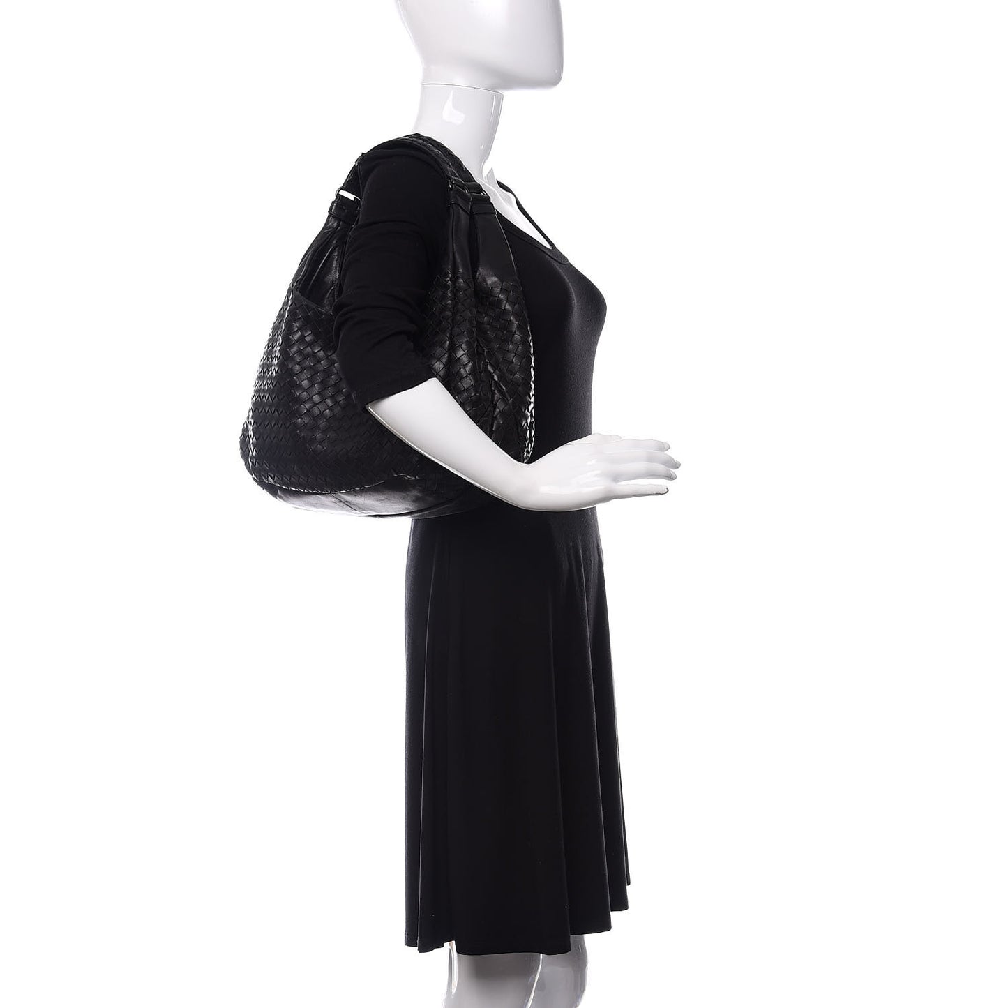 Nappa Intrecciato Medium Campana Black
