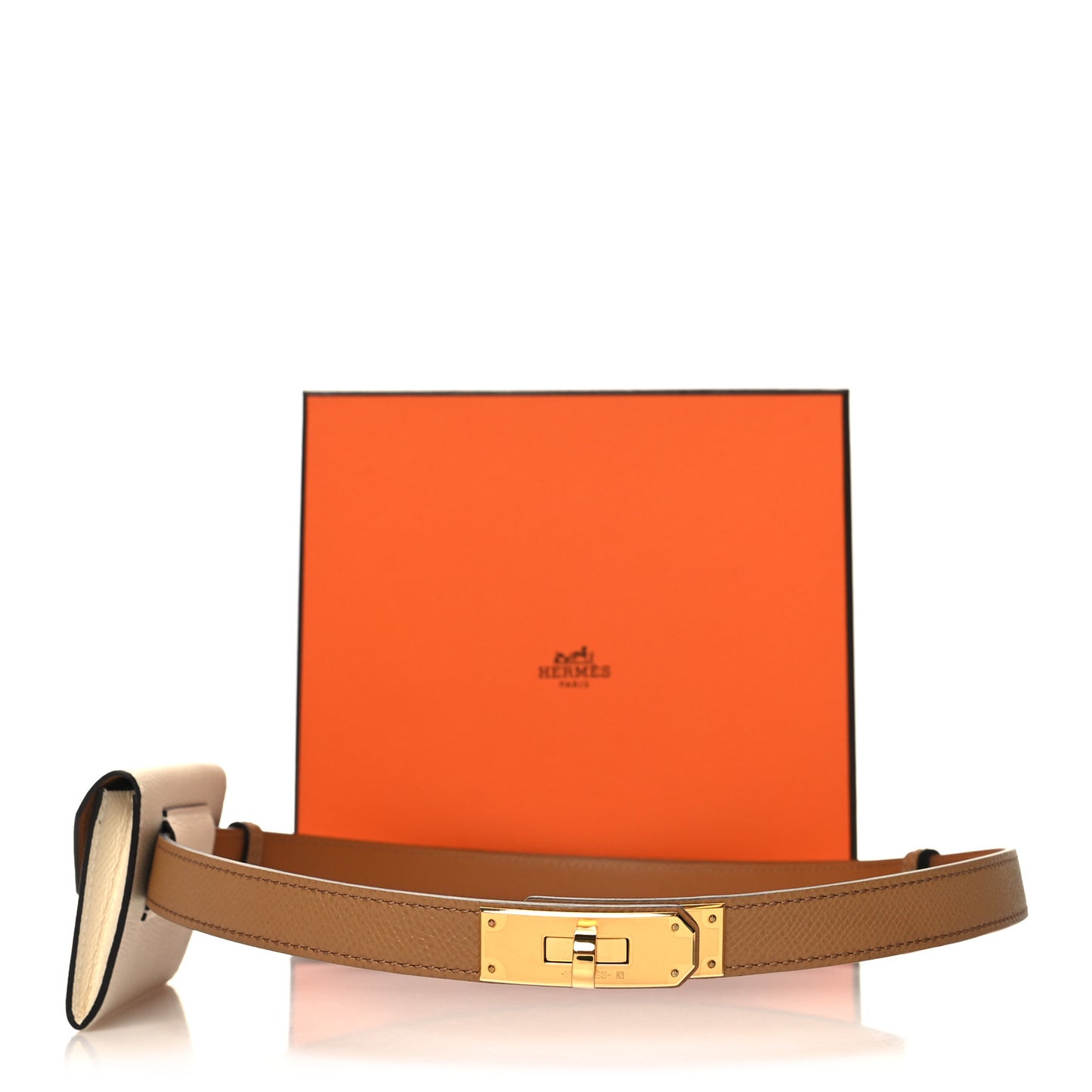 Epsom Kelly Pocket Belt Biscuit Nata