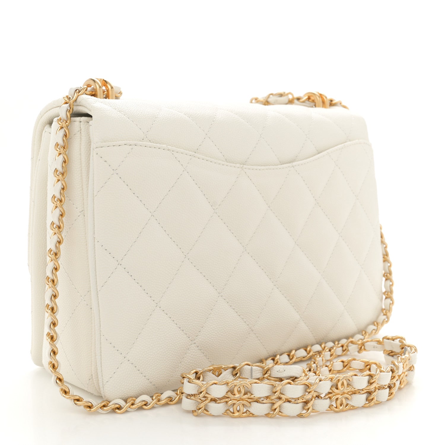 Chanel Caviar Quilted Coco First Flap White 3 of 11