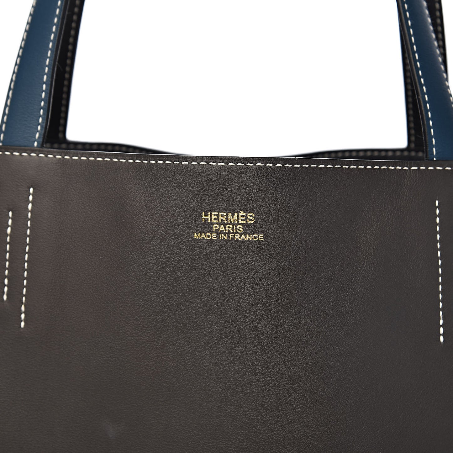 Veau Sikkim Double Sens 36 Reversible Tote Graphite Black Bleu Thalassa