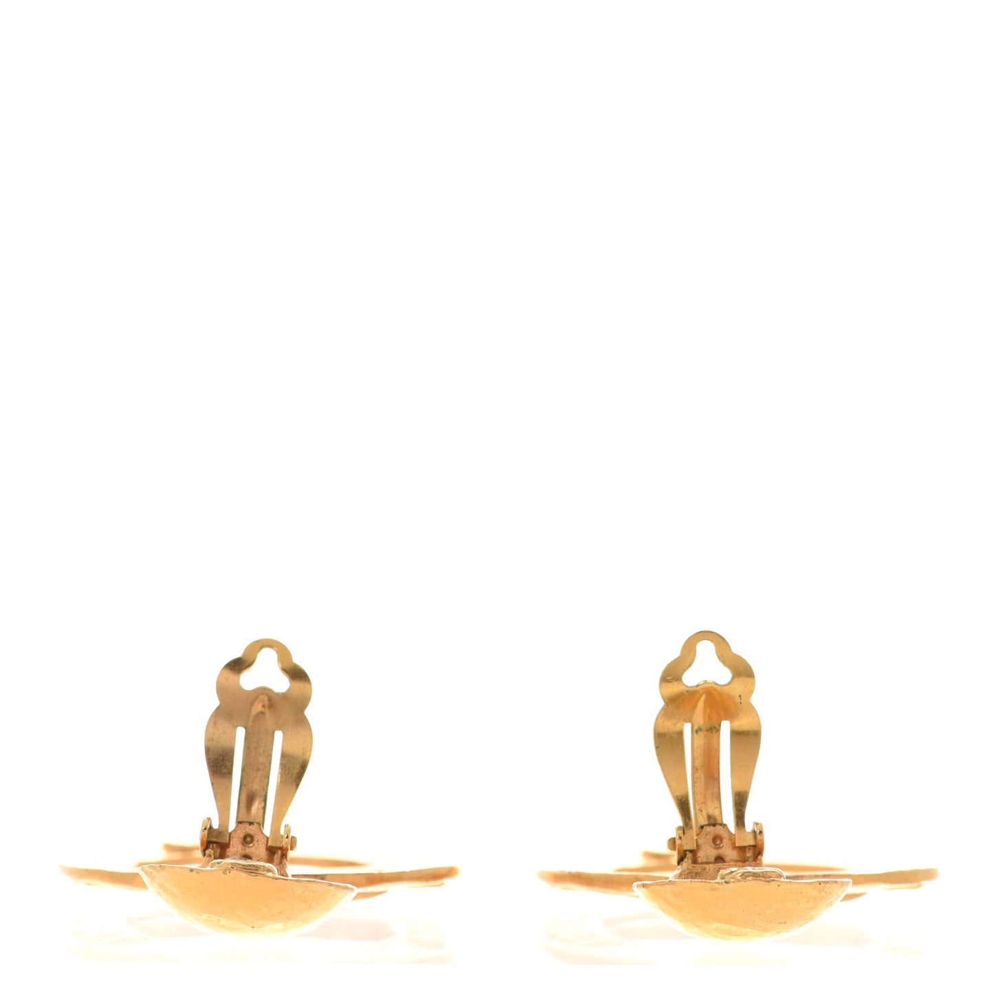 CC Drop Clip On Earrings Gold