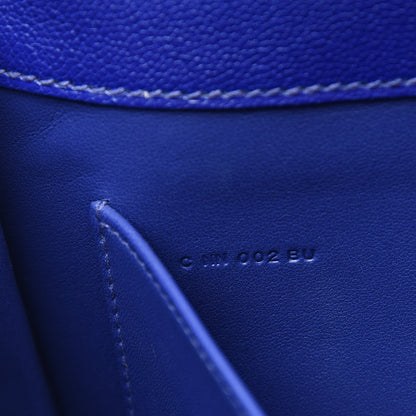 Hermes Chevre Mysore Cinhetic Clutch Bleu Electrique 7 of 12