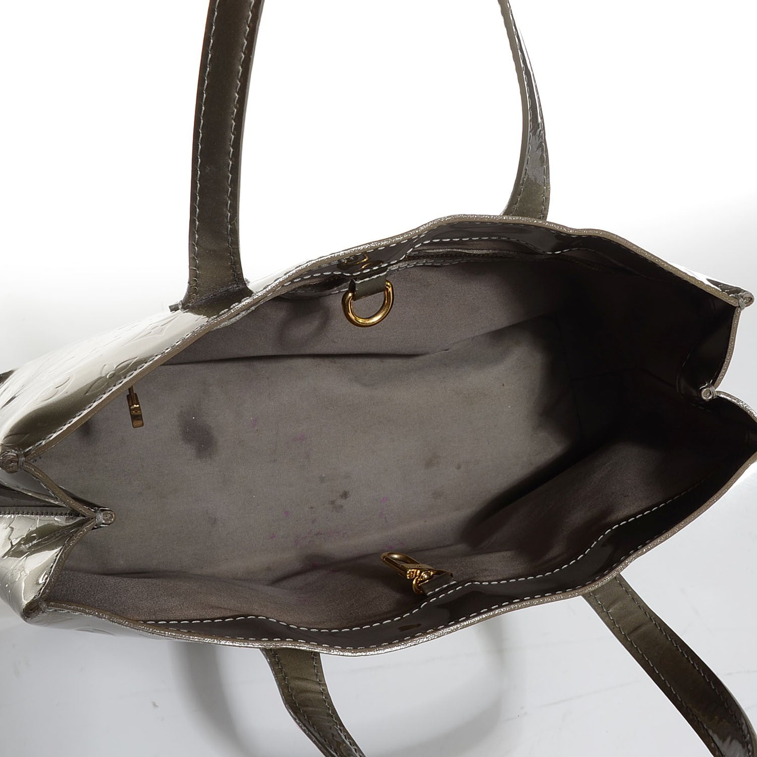 Louis Vuitton Vernis Wilshire PM Gris Art Deco 5 of 7