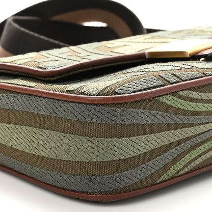 Fendi X SARA COLEMAN Canvas Vitello King FF Fish Eye Embroidered Baguette Amazzonia Ghianda 9 of 10