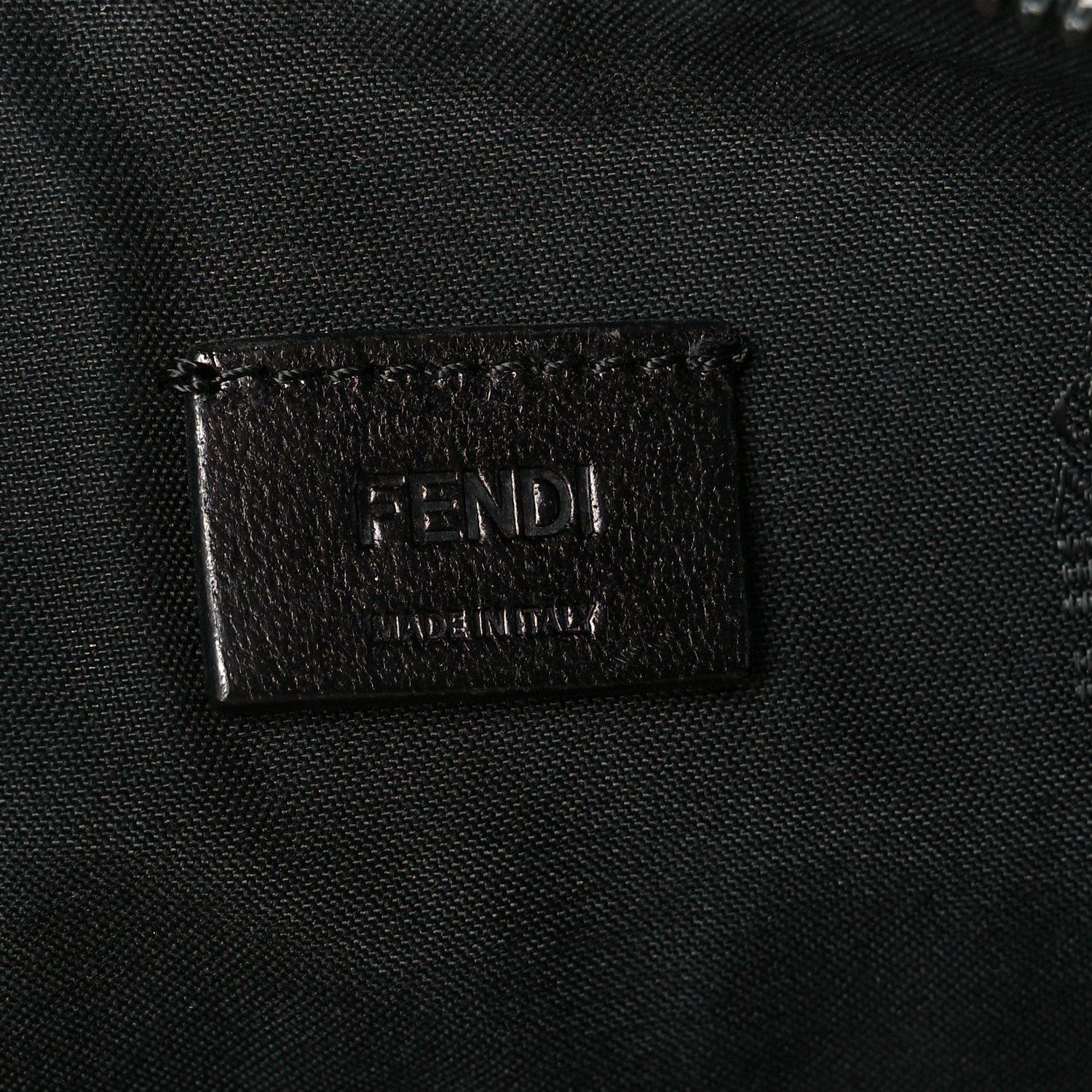Fendi Vitello Grace FF 1974 Embossed Pouch Black 6 of 9