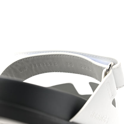 Hermes Calfskin Womens Chypre Sandals 39 White 8 of 9