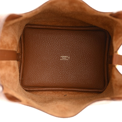 Hermes Taurillon Clemence Matte Alligator Picotin Lock Touch 18 PM Gold 5 of 11