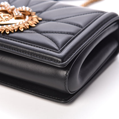 Dolce & Gabbana Calfskin Medium Devotion Crossbody Bag Black 9 of 10