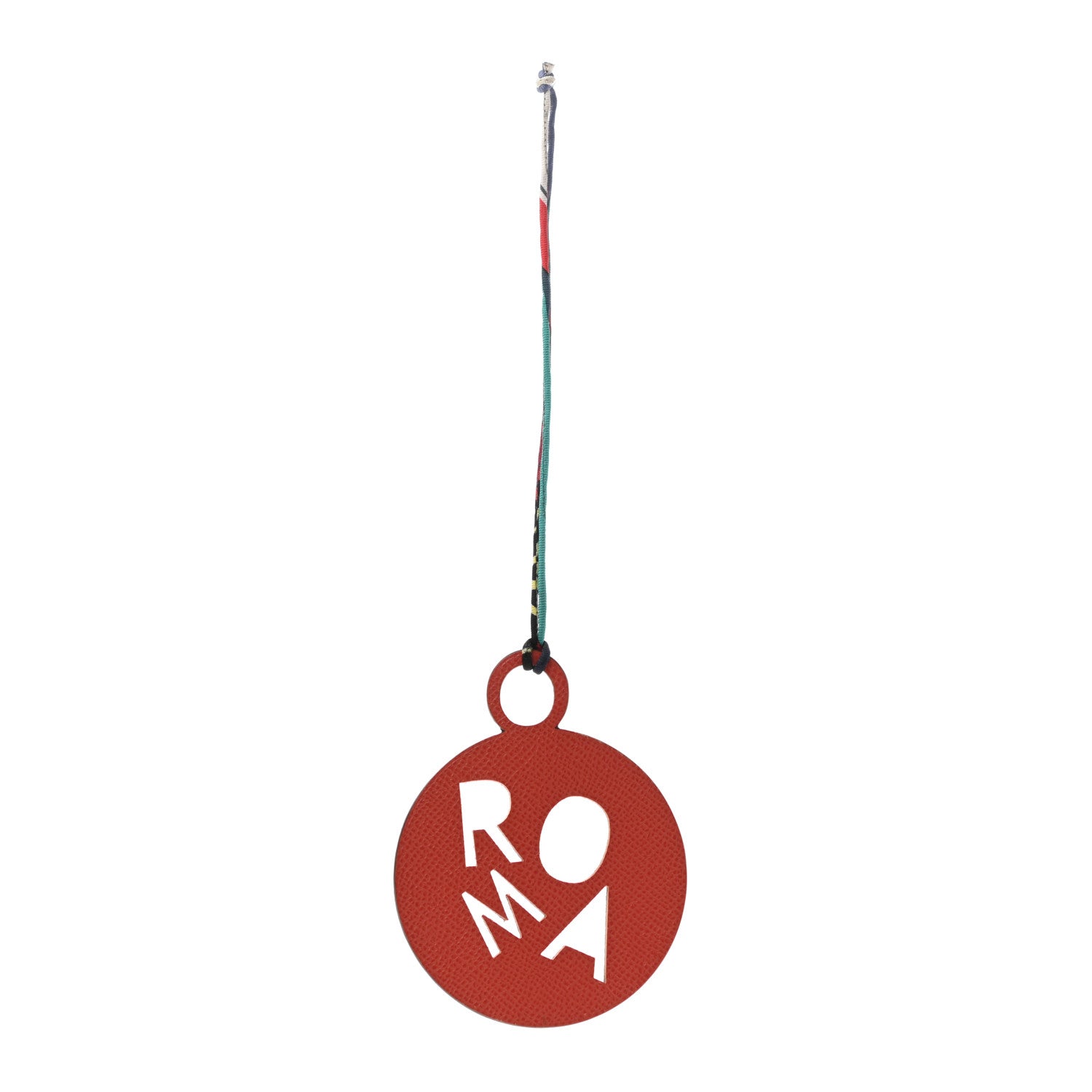 Hermes Togo Epsom Petit H Roma Bag Charm Rouge Casaque Gris Mouette 1 of 5
