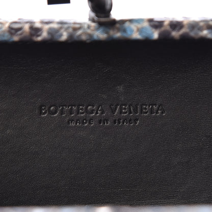 Bottega Veneta Karung Watersnake Intrecciato Knot Clutch Blue 8 of 8