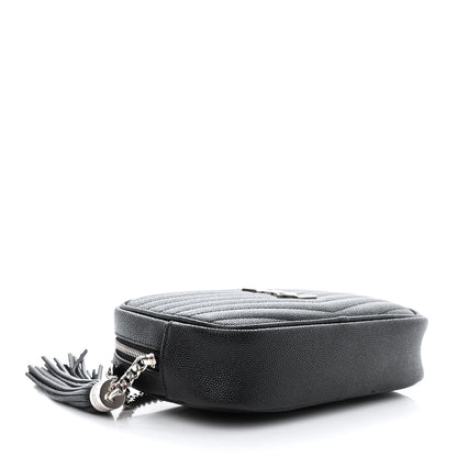 Saint Laurent Grain De Poudre Matelasse Monogram Mini Lou Camera Bag Black 4 of 11