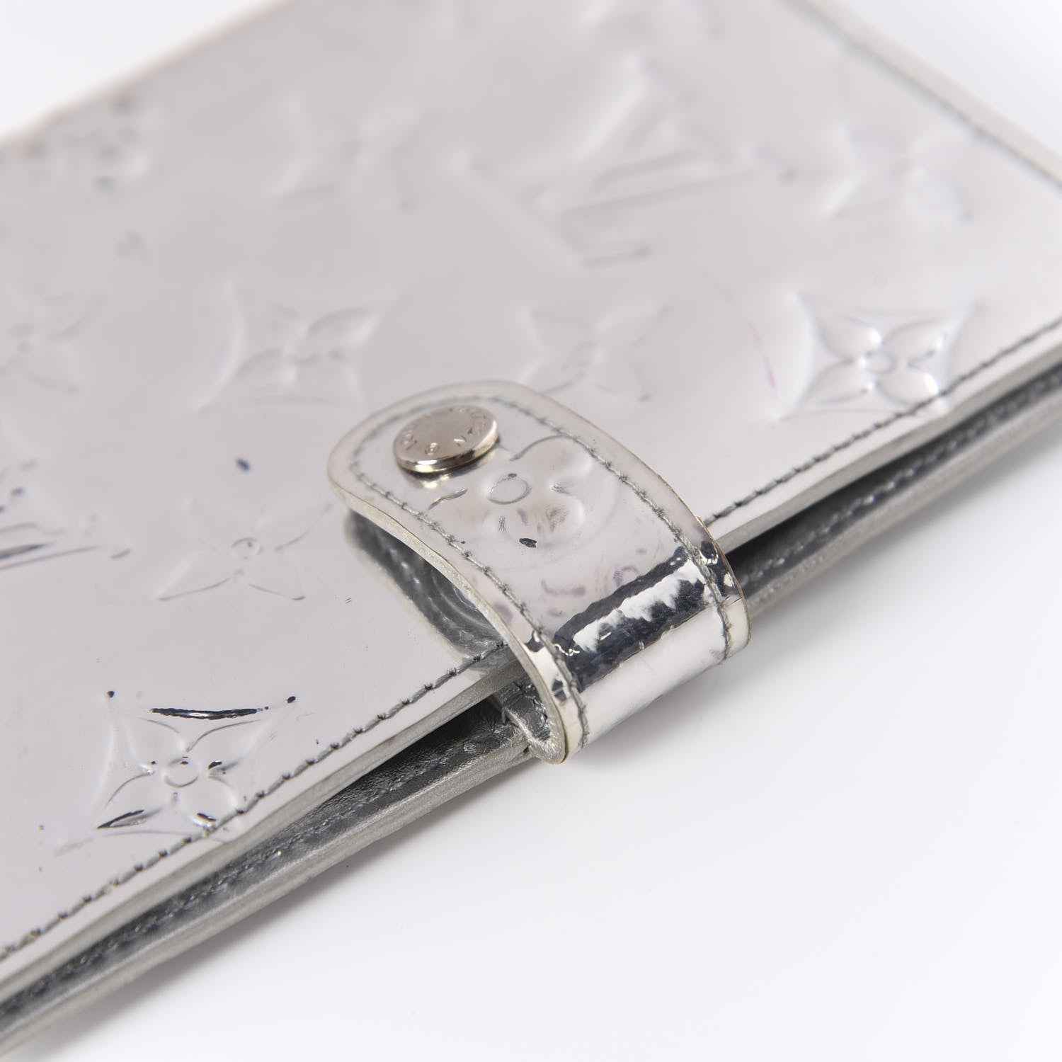 Louis Vuitton Monogram Miroir Small Ring Agenda Silver 10 of 12