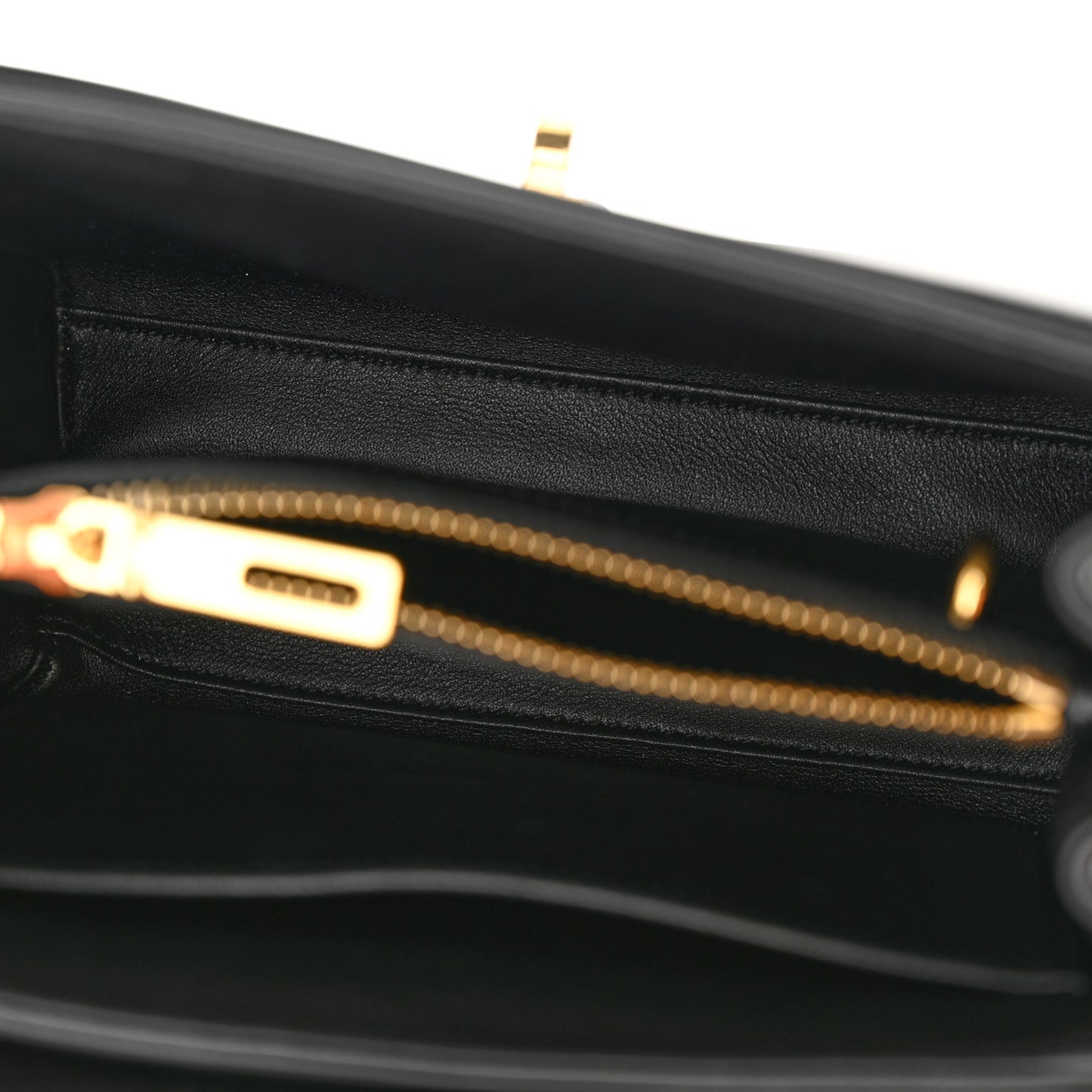 Satinated Calfskin Mini 16 Top Handle Bag Black