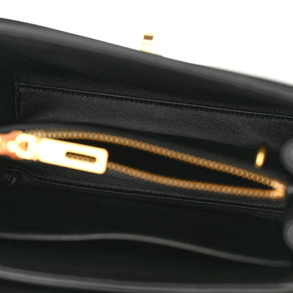 Celine Satinated Calfskin Mini 16 Top Handle Bag Black 5 of 12