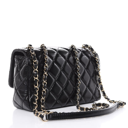 Chanel Shiny Lambskin Quilted Small Montcoco Flap Black 3 of 10