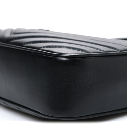 Saint Laurent Calfskin Matelasse Monogram Monochrome Lou Camera Bag Black 10 of 10