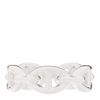 Hermes Sterling Silver PM Chaine d'Ancre Enchainee Band Ring 53 6.5 1 of 9
