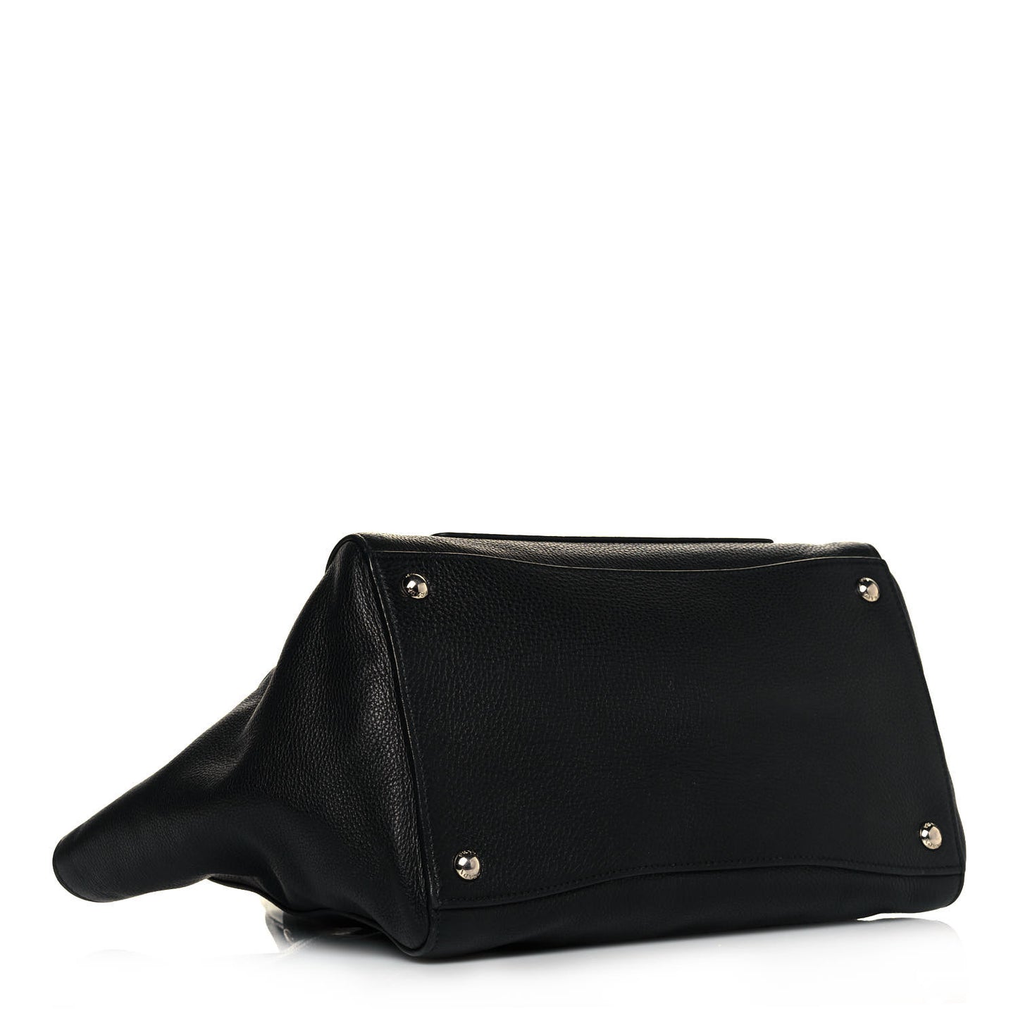 Glace Calf Twin Pocket Tote Black