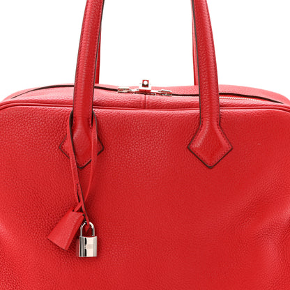 Hermes Taurillon Clemence Victoria II 35 Rouge Casaque 8 of 10