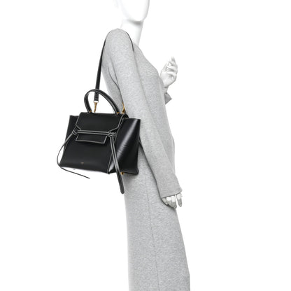 Celine Smooth Calfskin Double Stitching Mini Belt Bag Black 2 of 12