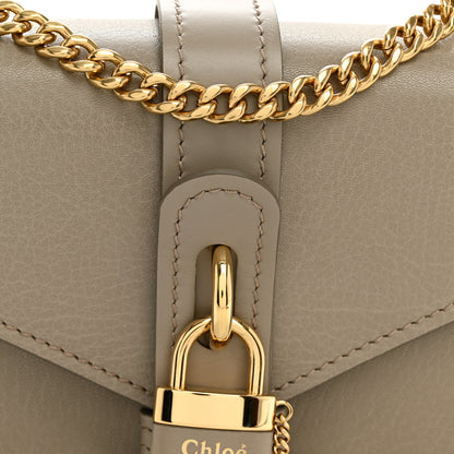 Chloe Shiny Goatskin Calfskin Aby Chain Shoulder Bag Motty Grey 7 of 9