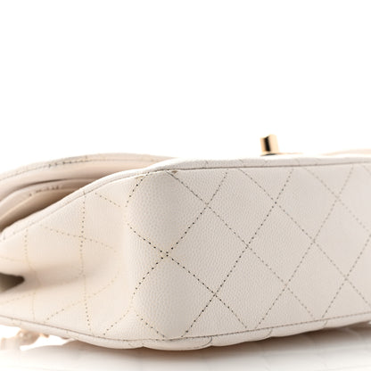 Chanel Caviar Quilted Small Double Flap White 9 of 13