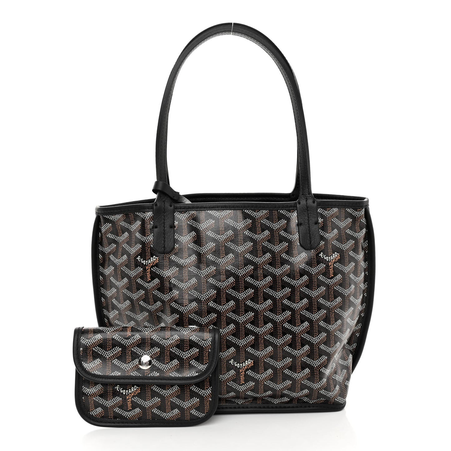 Goyardine Reversible Mini Anjou Black