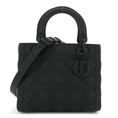Christian Dior Ultra Matte Calfskin Cannage Medium Lady Dior Black 1 of 14
