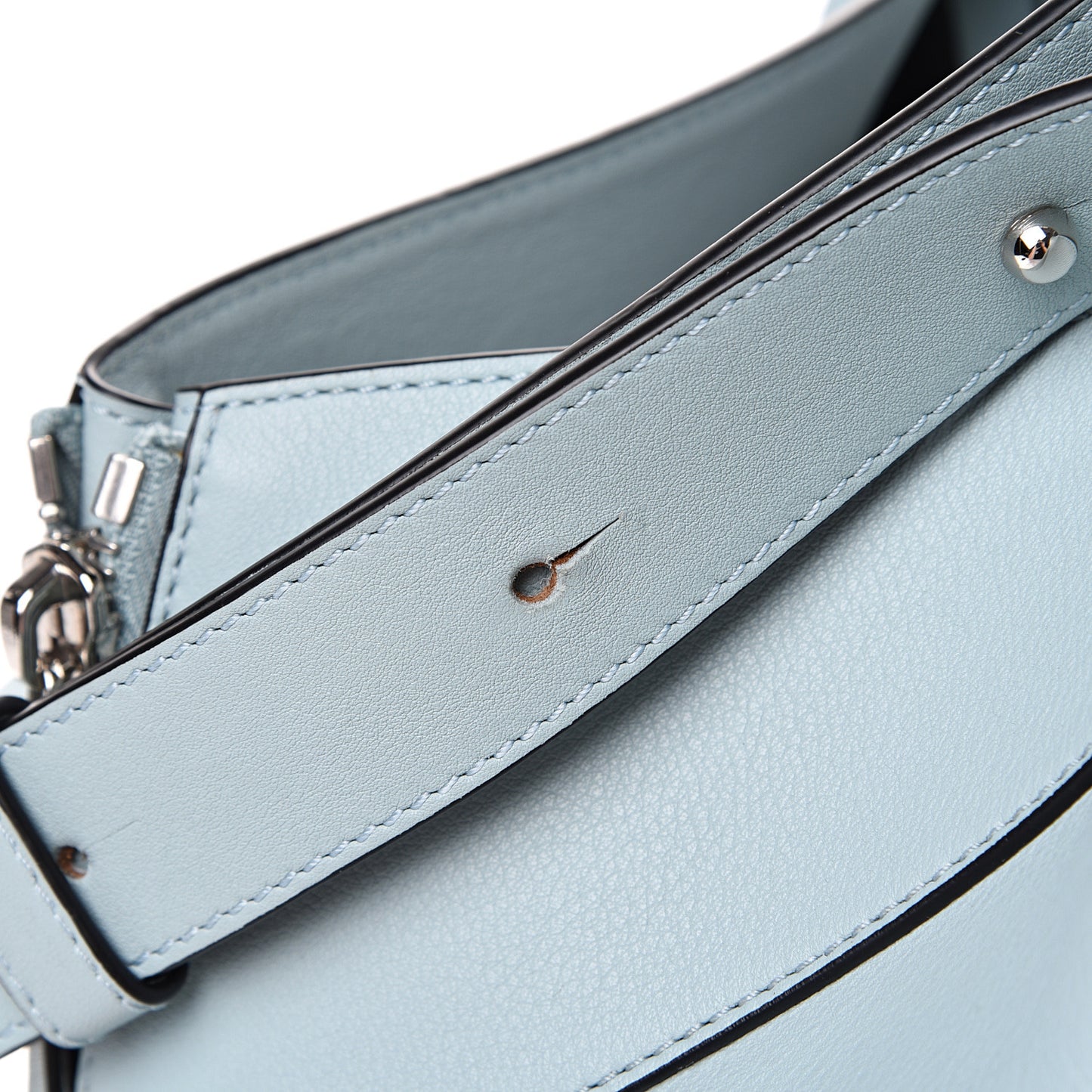 Calfskin Medium Hammock Shoulder Bag Aqua